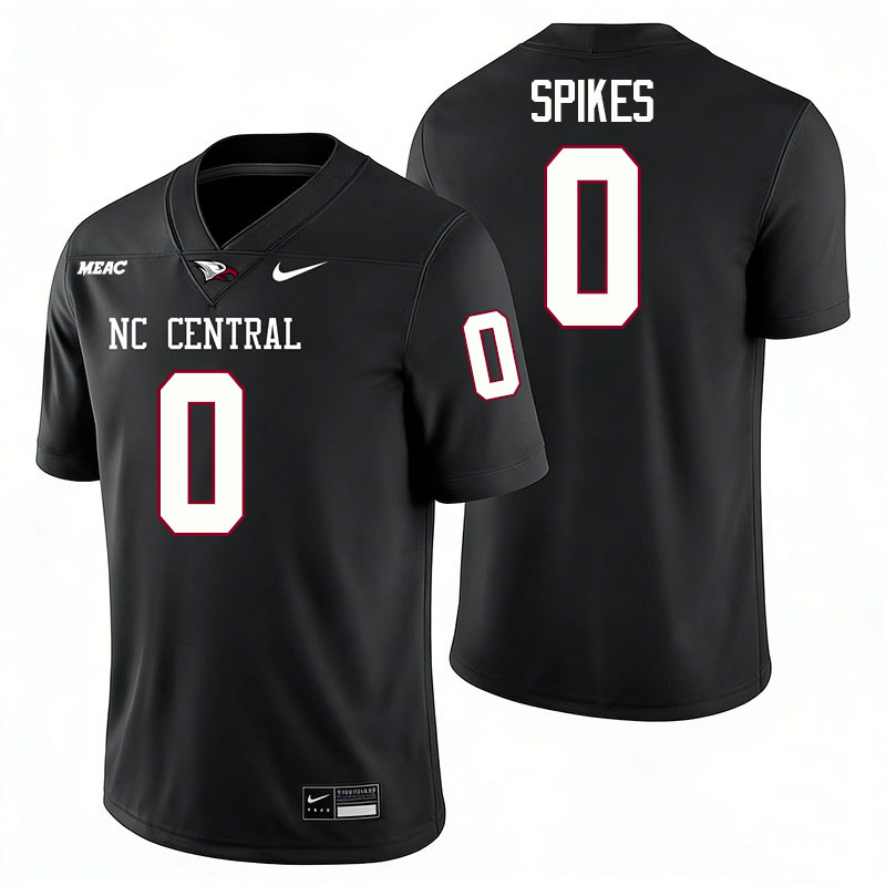 North Carolina Central Eagles #0 Chauncey Spikes College Football Jerseys,Uniforms Stitched-Black